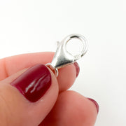 10MM White Sterling Silver Trigger Clasp